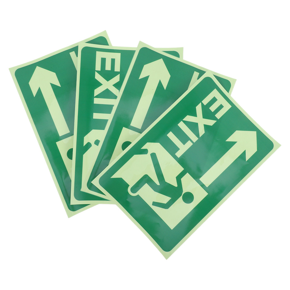 4Pcs Glow Exit Stickers Lumino - Emergency Exit Sign ulasan dan harga