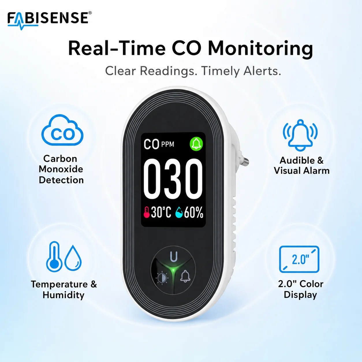 FABISENSE 24D Carbon Monoxide  - Co Detector Plug ulasan dan harga