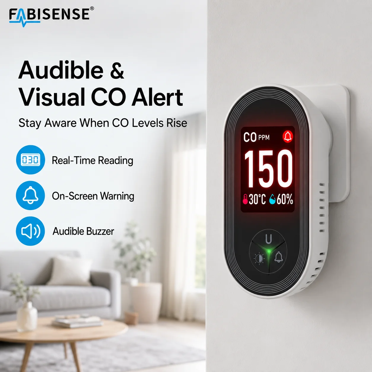 FABISENSE 24D Carbon Monoxide  - Co Detector Plug ulasan dan harga