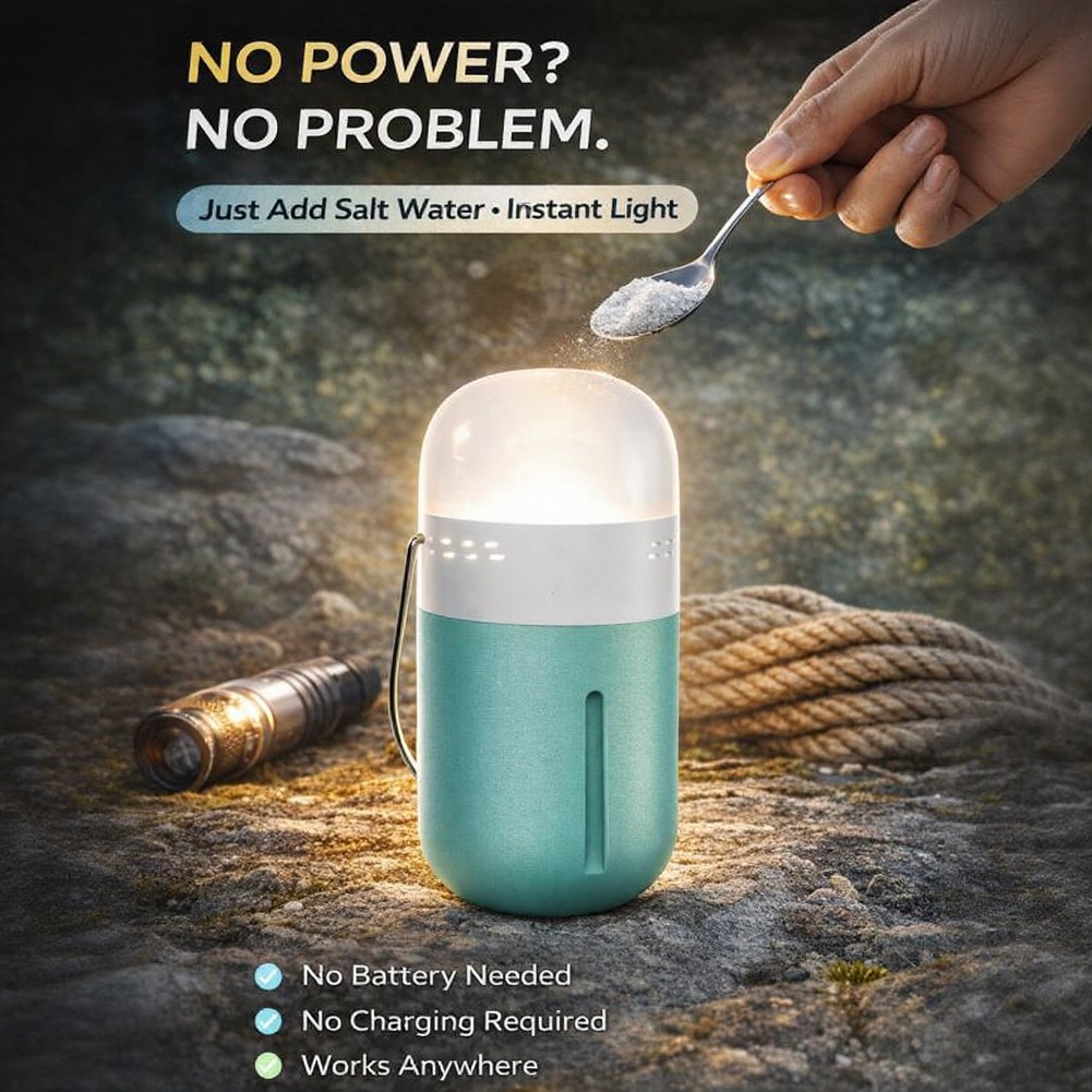 Portable Saline Lamp Compact 6 - Power Outage Light ulasan dan harga