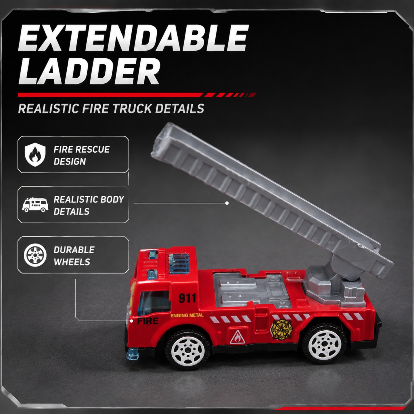 1:64 Alloy+Plastic Fire Fighti - Fire Escape Ladder ulasan dan harga
