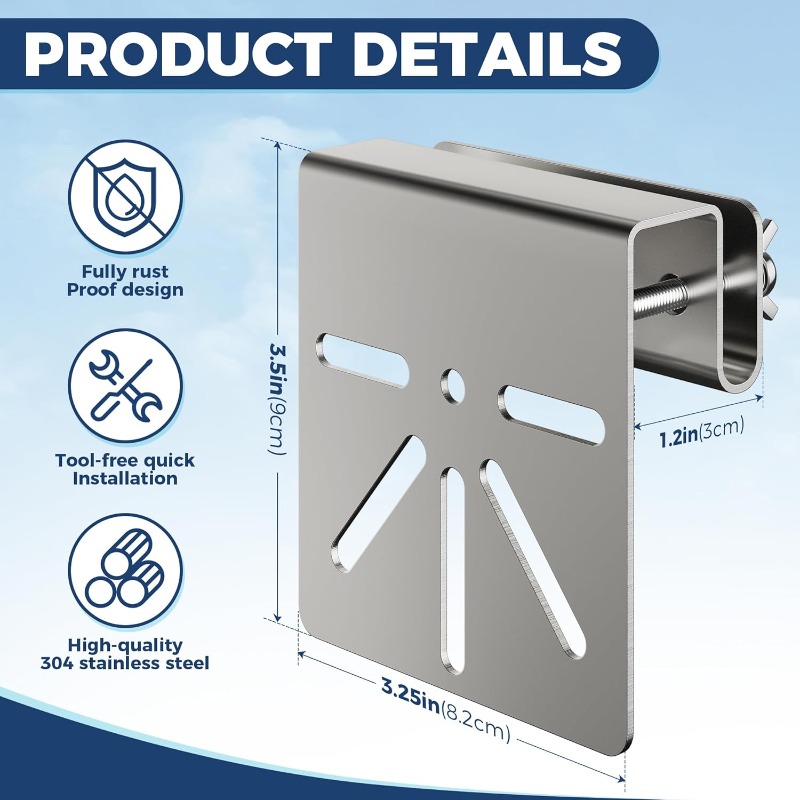 No Drill Stainless Steel Gutte - Eufy Camera S340 ulasan dan harga