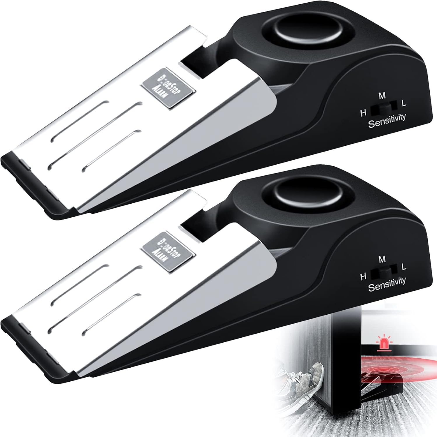 1/2Pcs Portable Travel 120 DB  - Door Stop Alarm ulasan dan harga